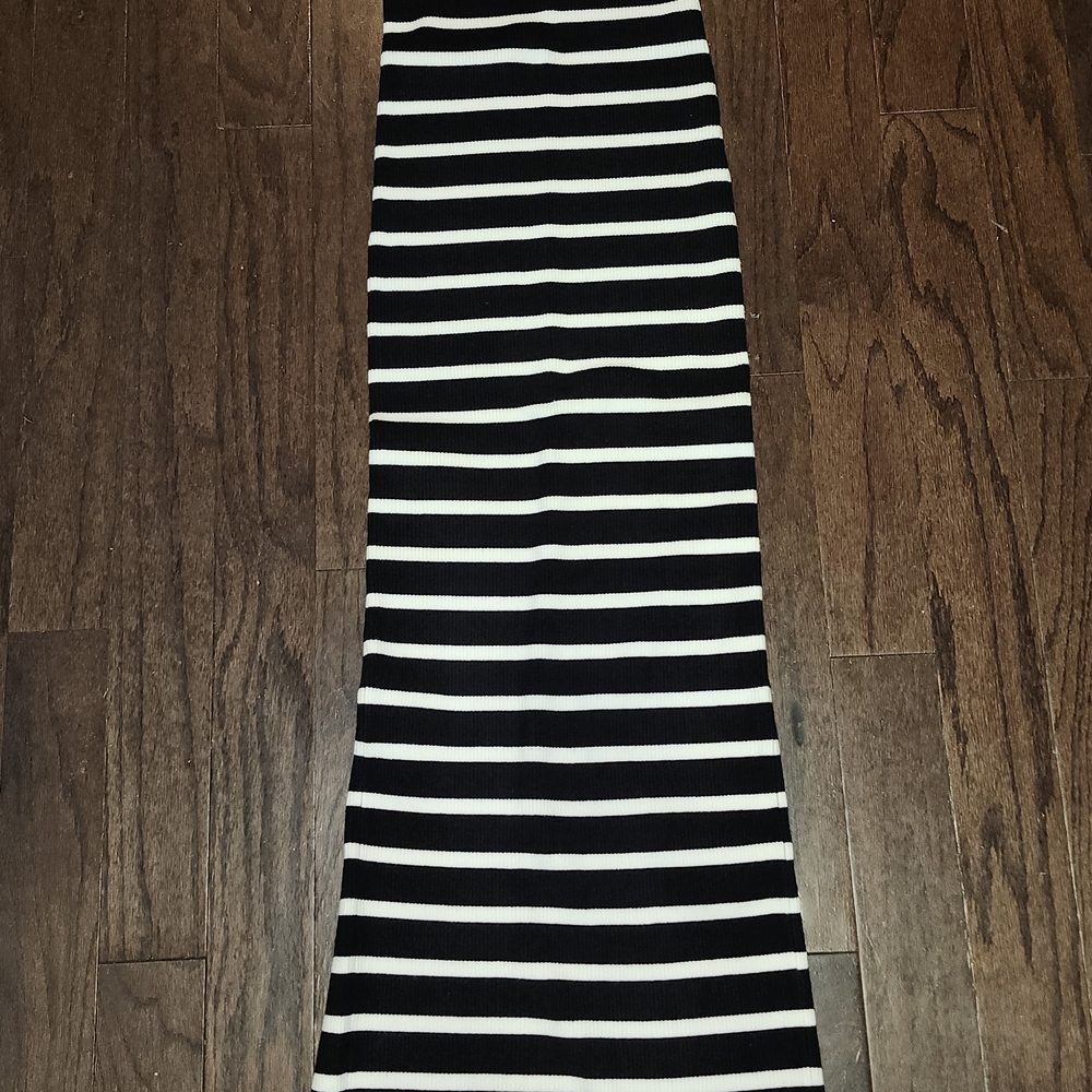 Edikted‎ Black and White Striped Women's Long Dress
